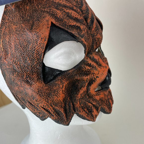 Scary Pumpkin Half Mask Child Size - Picture 4 of 5